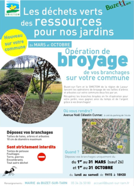 Opération broyage à Buzet sur Tarn