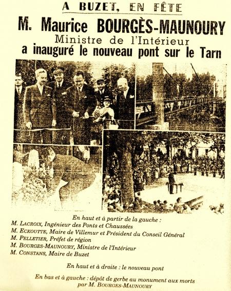 Image extraite de l'ouvrage de Marc ROUQUIE TRENTE ANS D'HISTOIRE D4UN VILLAGE OCCITAN. BUZET-SUR-TARN