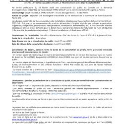 Avis de consultation publique